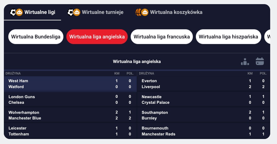 Sporty wirtualne w Betclic