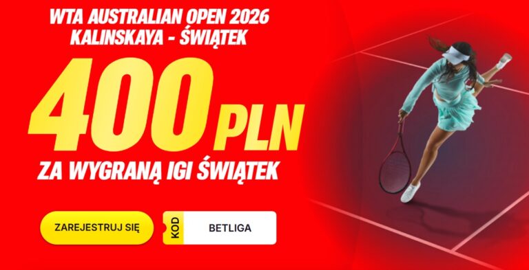 Świątek bonus superbet Australian Open