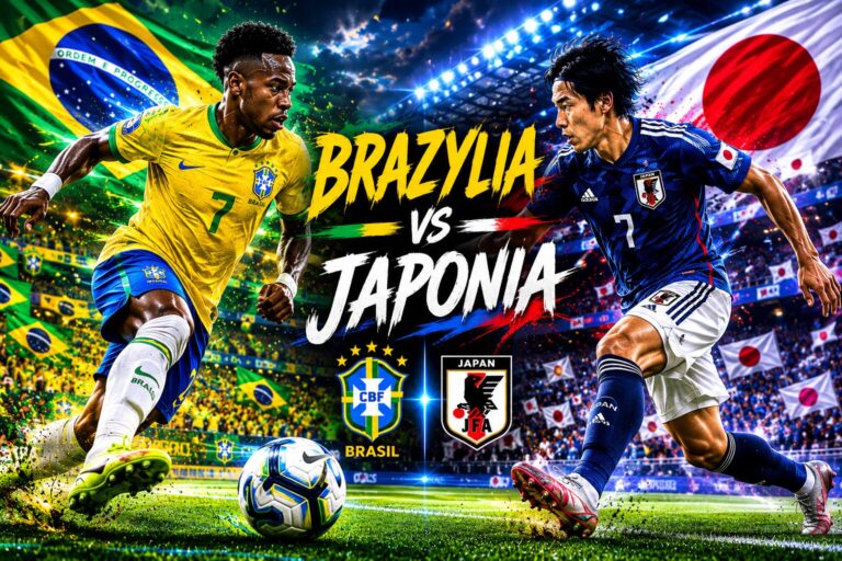 Pilka nozna Japonia i Brazylia