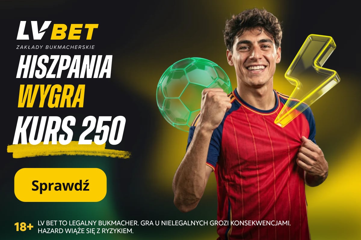 Kurs 250.00 na wygraną Hiszpanii z Republiką Zielonego Przylądka od LVBET