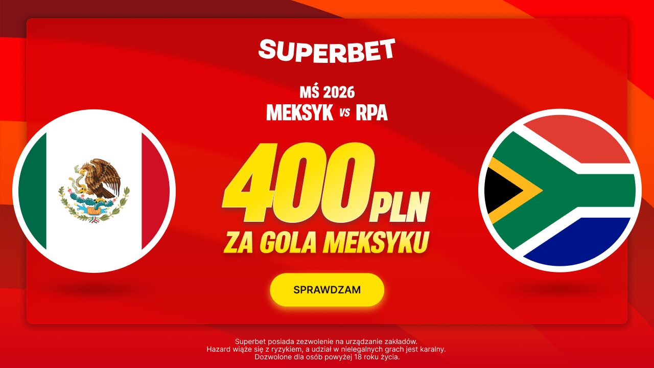 Bonus 400 PLN za gola Meksyku w meczu z RPA