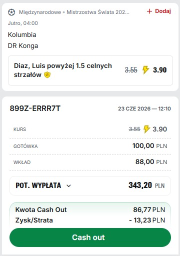 Kupon Superbet Diaz 23.06.