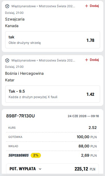 Kupon Superbet 24.06.