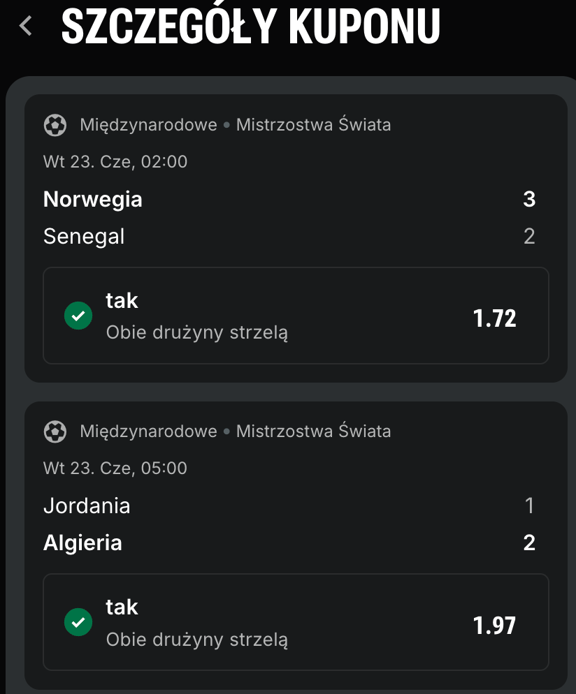 Kupon - BTTS