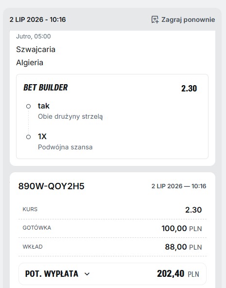 Kupon Superbet 03.07.