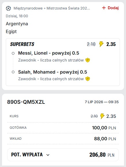 Kupon Superbet LM 07.07.
