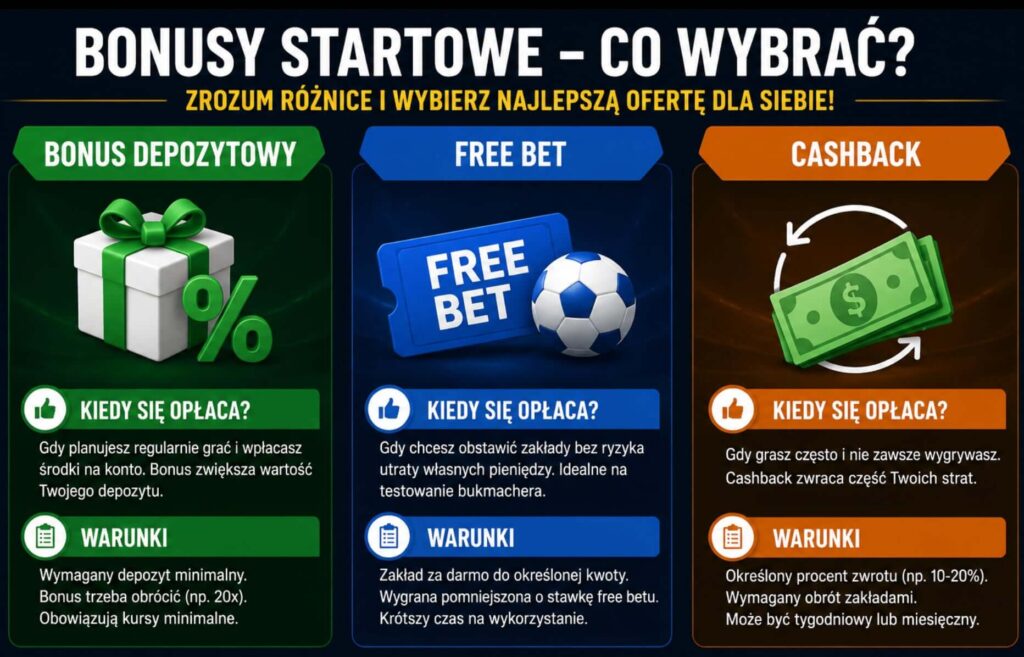 Bonusy powitalne - co wybrać
