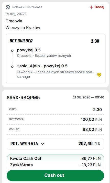 Ekstraklasa Superbet 21.08.