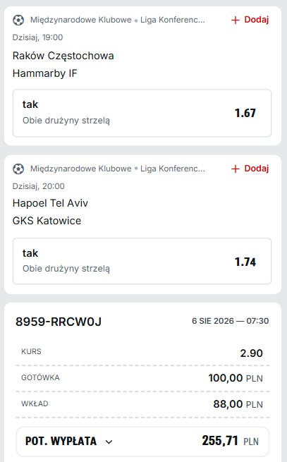 Kupon Superbet LK 06.08.