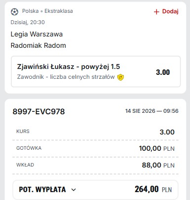 Kupon Superbet Zjawinski