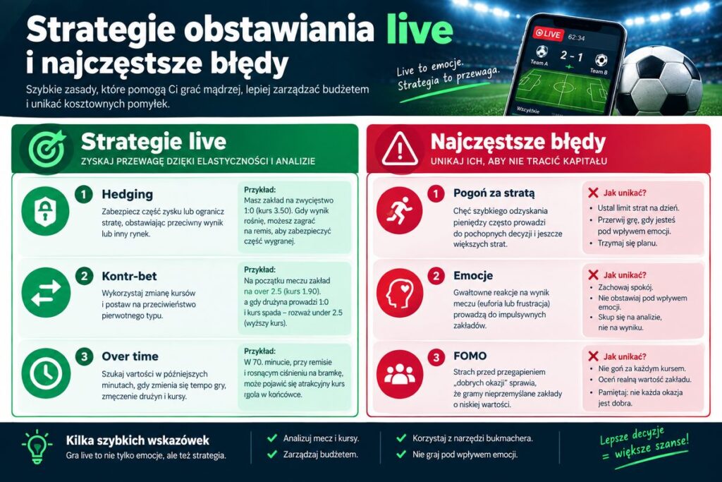 Blędy przy strategiach obstawiania live