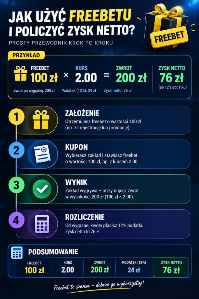 Obliczenia - freebet i podatek
