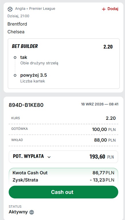 Kupon Superbet Premier League 18.09.