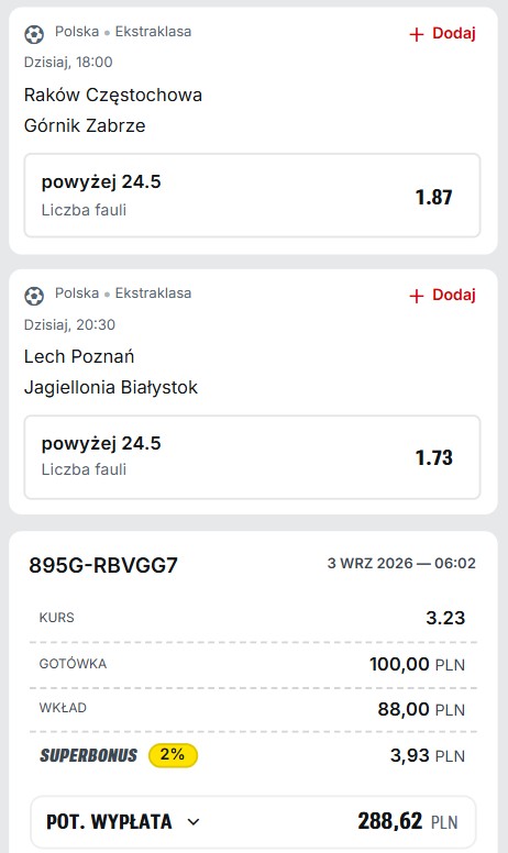 Kupon Superbet 03.09.