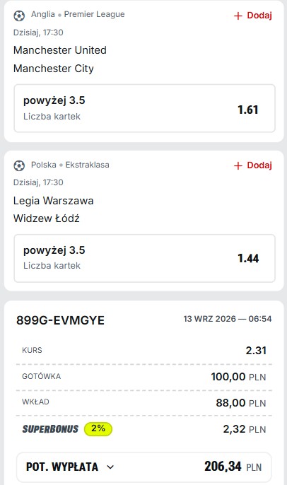 Kupon Superbet kartki