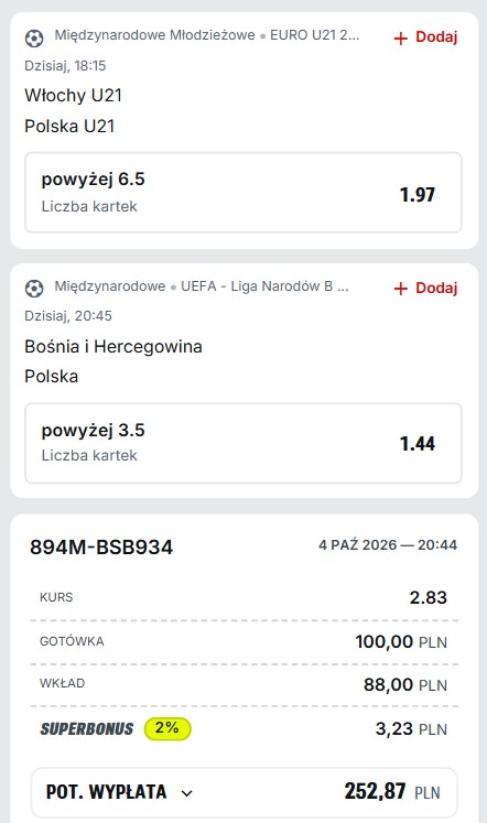 Kupon Superbet 05.10.