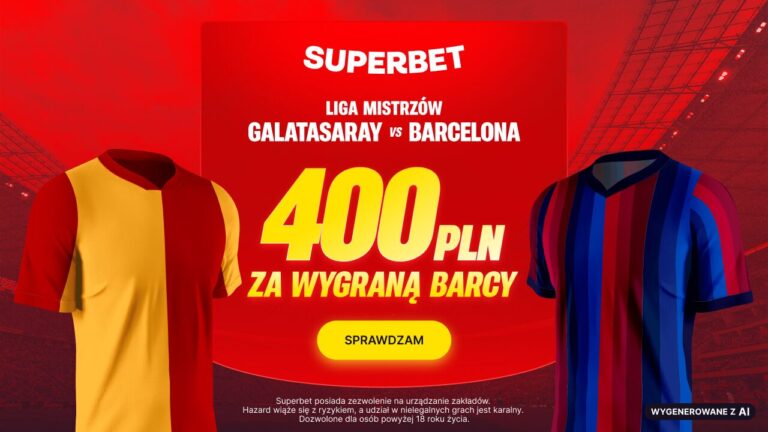 Promocja Superbet na mecz Galatasaray Barcelona