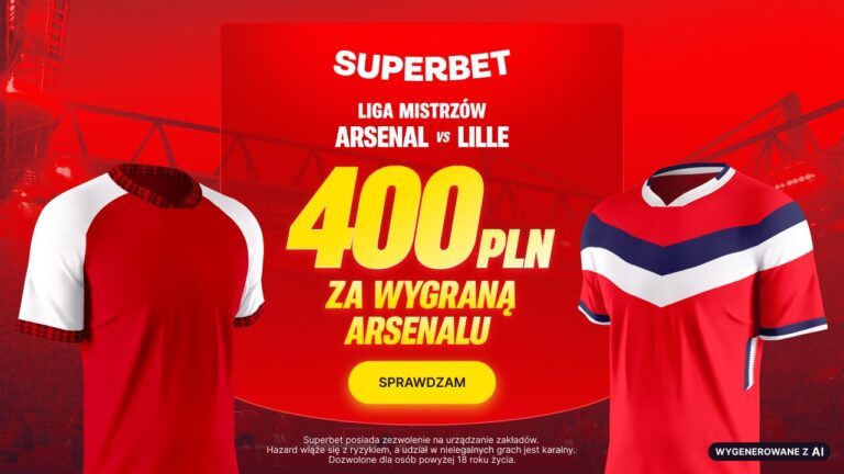 Promocja na mecz Arsenal Lille w Superbet