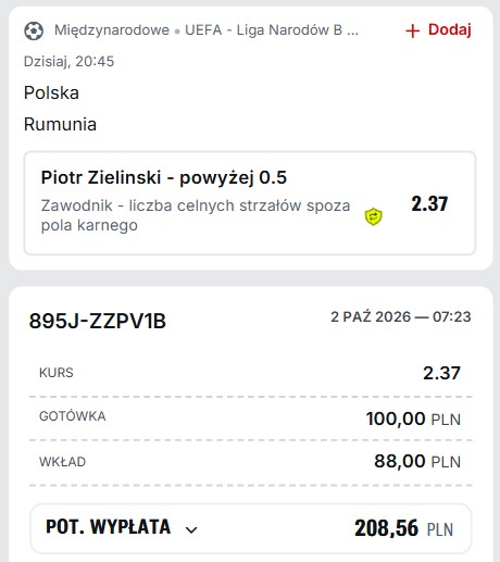 Kupon Superbet 02.10. Polska