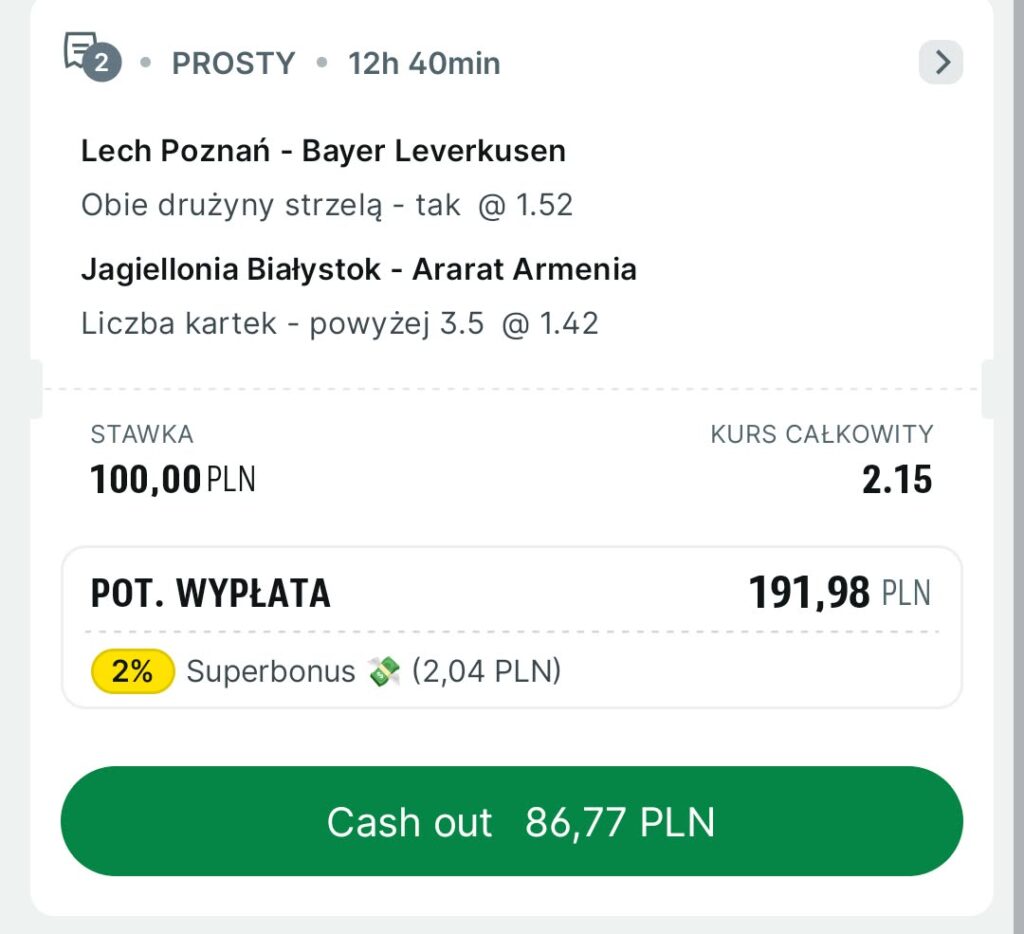 Kupon Superbet LE 15.10.
